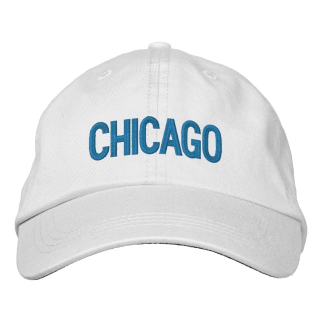 Chicago Personlig Justable Hat Broderad Keps (Framsida)