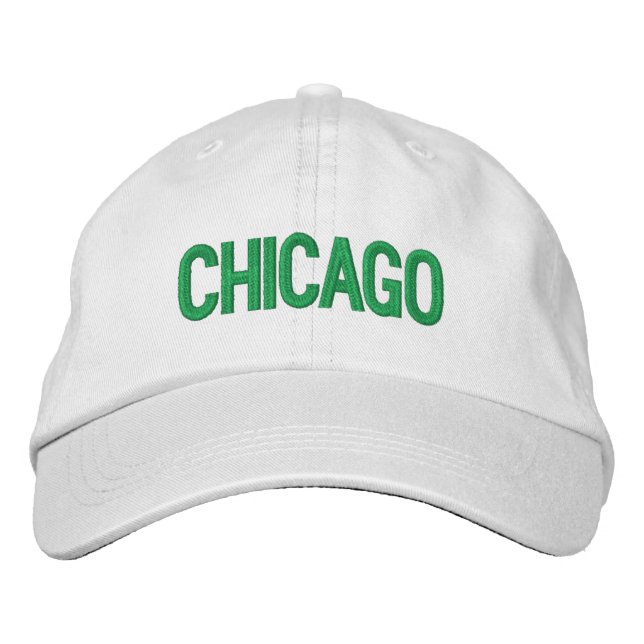 Chicago Personlig Justable Hat Broderad Keps (Framsida)