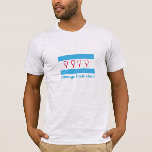Chicago Pickleball t-shirt med Chicago Flagga