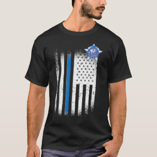 Chicago Police Blue Line  T Shirt