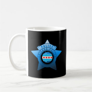 Chicago Police Cpd Chicago Flagga and Police Badge Kaffemugg