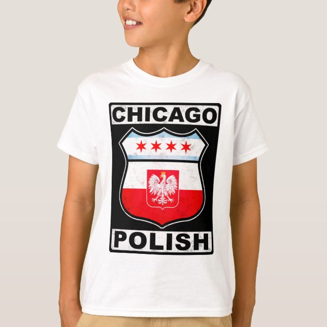 Chicago polsk amerikan tee shirt (Framsida)