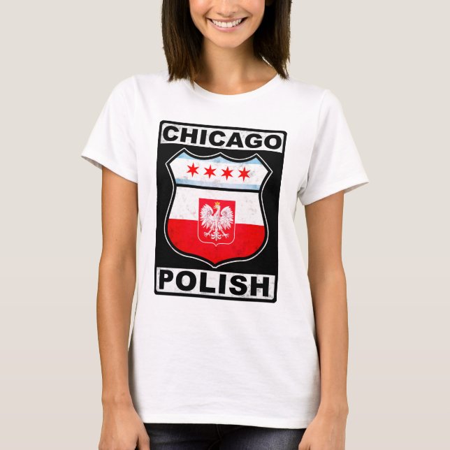 Chicago polsk amerikansk Shirt T Shirt (Framsida)
