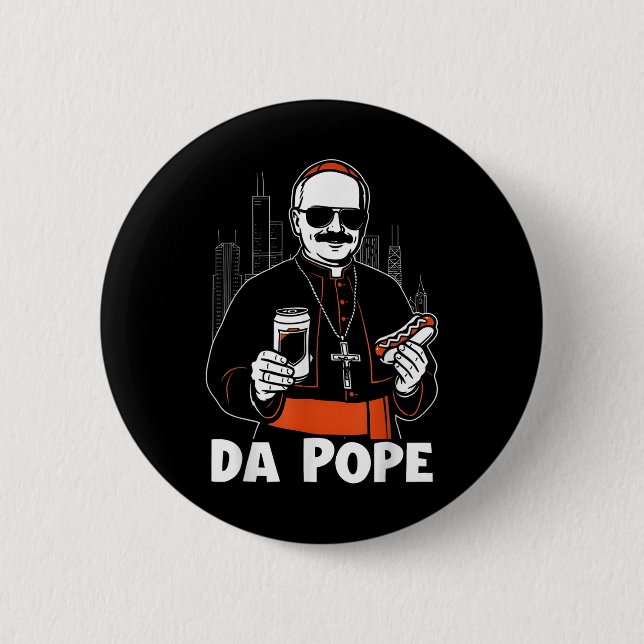 Chicago Pope Leo Xiv Da Pope Funny Meme Knapp (Framsida)