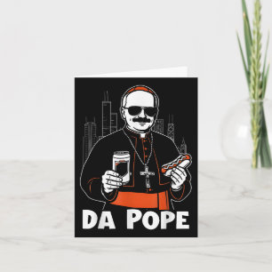 Chicago Pope Leo Xiv Da Pope Funny Meme Kort