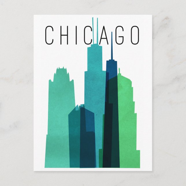 CHICAGO POSTCARD VYKORT (Framsida)