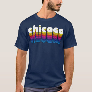Chicago Pride Retro Rainbow Design T Shirt