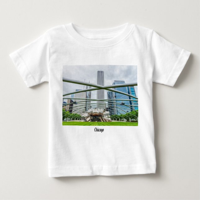 Chicago Pritzker Pavilion Baby T-Shirt (Framsida)