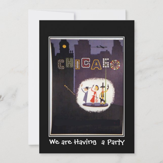 Chicago Private Party-inbjudan Inbjudningar (Framsida)