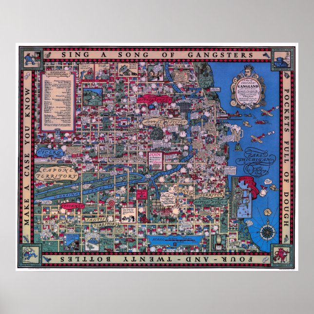 CHICAGO PROHIBITION GANGLAND KARTA 1931 POSTER (Framsidan)