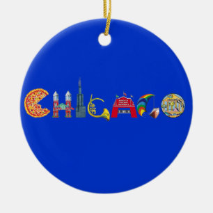Chicago prydnad julgransprydnad keramik