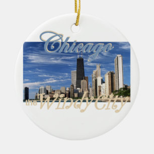 Chicago prydnad julgransprydnad keramik