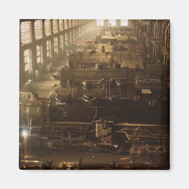 Chicago Railway Locomotive Shop Magnet (Framsidan)