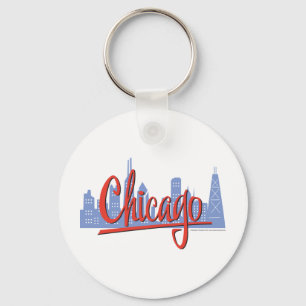 CHICAGO-RED NYCKELRING