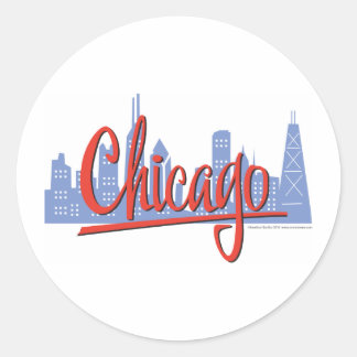CHICAGO-RED RUNT KLISTERMÄRKE
