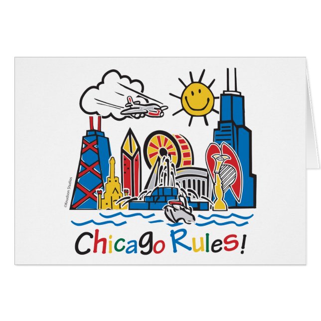 Chicago Regler Hälsningskort (Framsidan Horizontal)