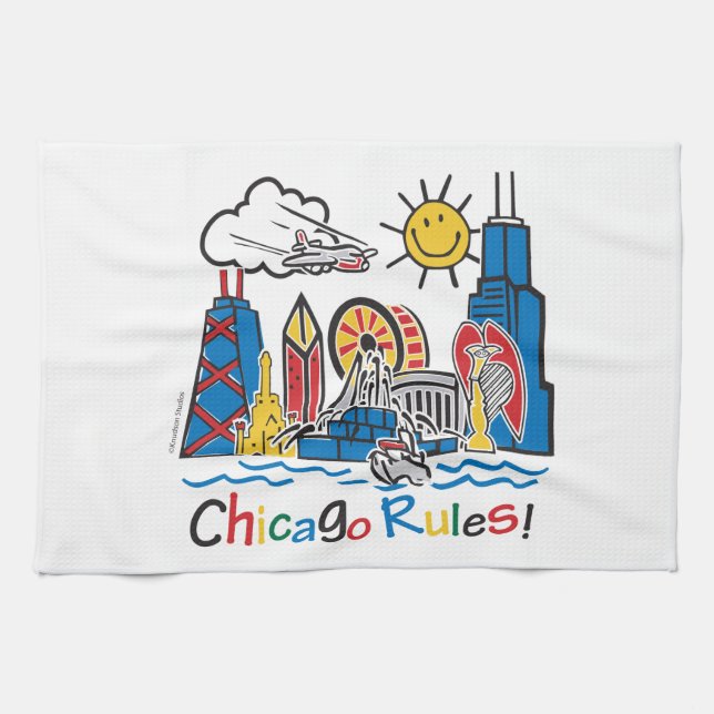 Chicago Regler Kökshandduk (Horisontell)