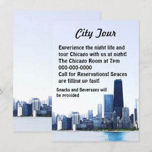Chicago Resa Flyer Inbjudningar