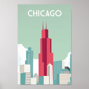 Chicago-reseaffisch Poster