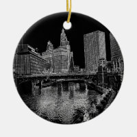 Chicago River 1967 Wrigley Byggnad Sol Times Bldg