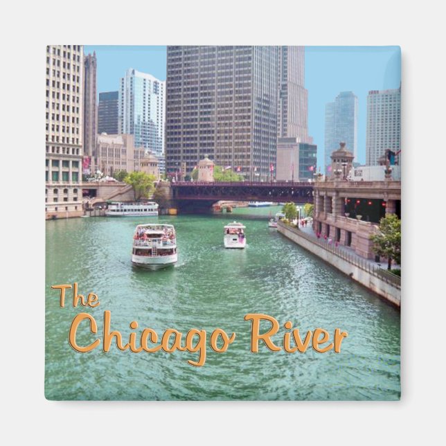Chicago River At the Merchandise Mart Magnet (Framsidan)