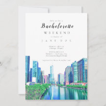 Chicago River Bachelorette Party-inbjudan