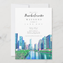 Chicago River Bachelorette Party-inbjudan Inbjudningar