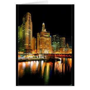 CHICAGO RIVER HÄLSNINGSKORT