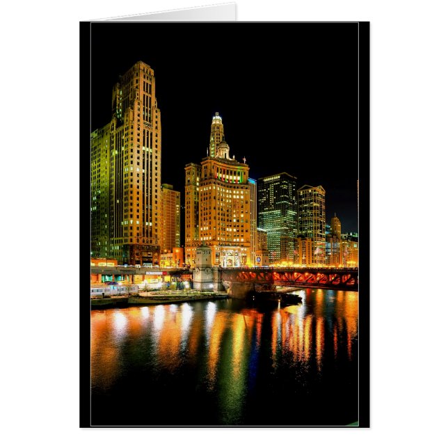 CHICAGO RIVER HÄLSNINGSKORT (Framsidan)