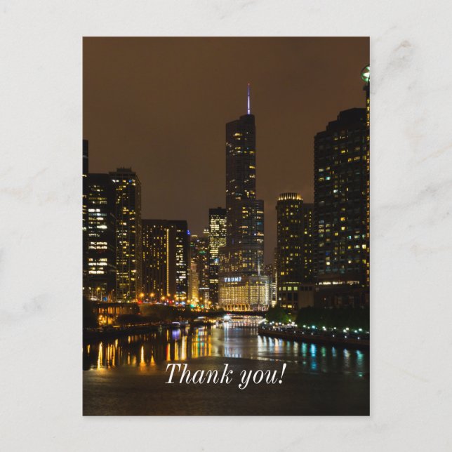 Chicago River Natt Storm Tack Kort (Framsida)