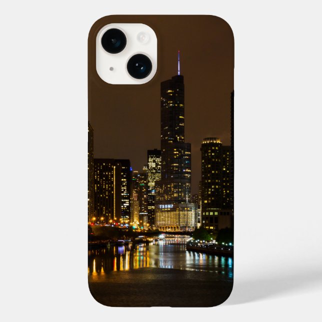 Chicago River Night Storm Fodral-Mate iphone case (Baksida)