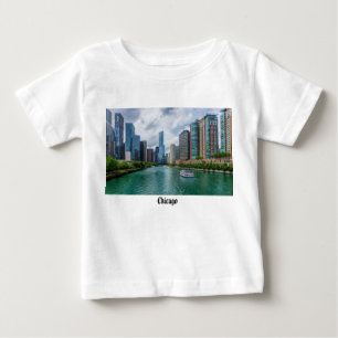Chicago River och Trump Torn Baby T-Shirt