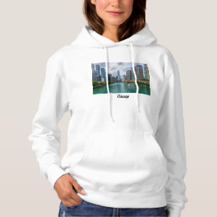 Chicago River och Trump Torn Hoodie T Shirt