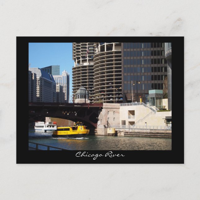 Chicago River Postcard Vykort (Framsida)