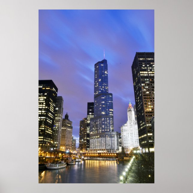 Chicago River Skyline Poster (Framsidan)