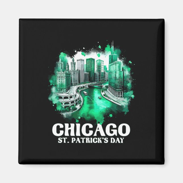 Chicago River St. Patrick's Day Parad Magnet (Framsidan)