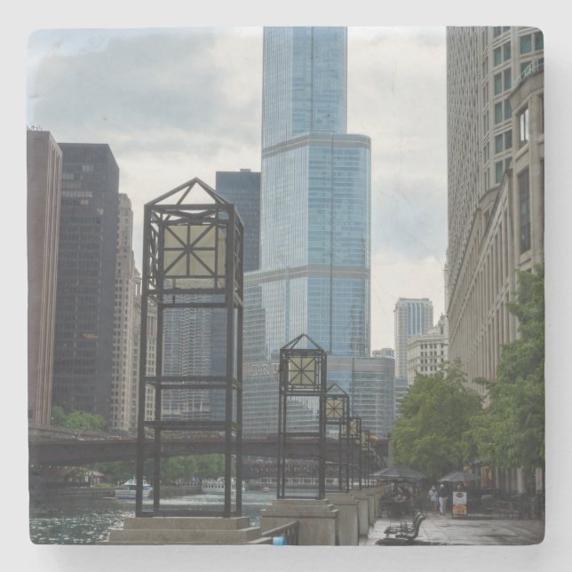 Chicago River Walk Stenunderlägg (Framsidan)