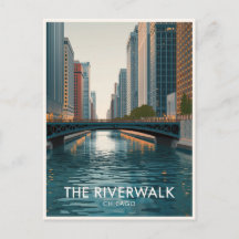 Chicago Riverwalk: Utsikt över Downtown