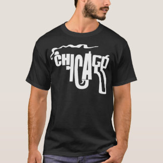 CHICAGO Rökning Gun 90s Stil-grafik T Shirt