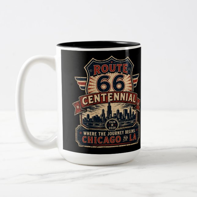 Chicago Route 66 Centennial Köksredskap Två-Tonad Mugg (Vänster)