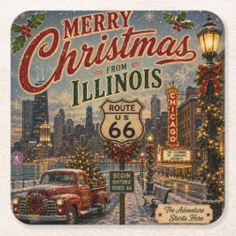 Chicago Route 66 julbordstillägg Underlägg Papper Kvadrat