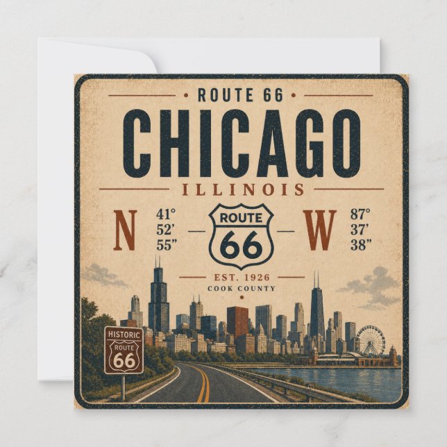 Chicago Route 66 Retro Reskort (Framsida)