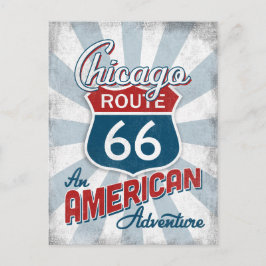 Chicago Route 66 Vintage America Illinois Vykort