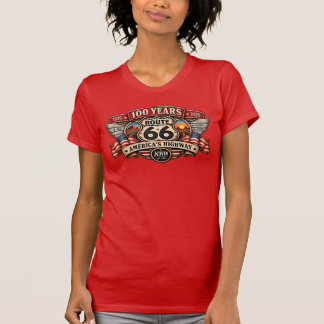 Chicago Route 66 Windy City 100 år Kvinnors T-Shir T Shirt