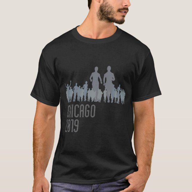 Chicago Running and Marathon - 2019 T Shirt (Framsida)