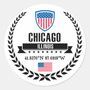 Chicago Runt Klistermärke