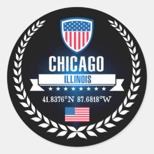 Chicago Runt Klistermärke