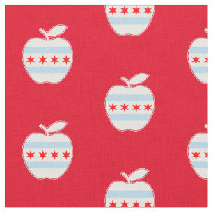 Chicago School Lärare Apple Flagga Red for Ed Tyg