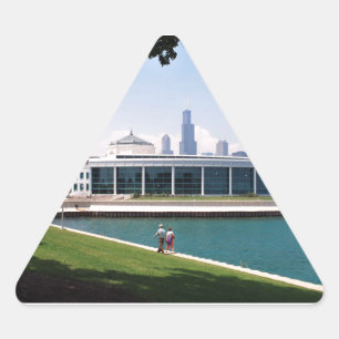 Chicago Shedd Aquarium-samling Triangelformat Klistermärke