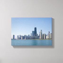 Chicago-silhuett Canvastryck